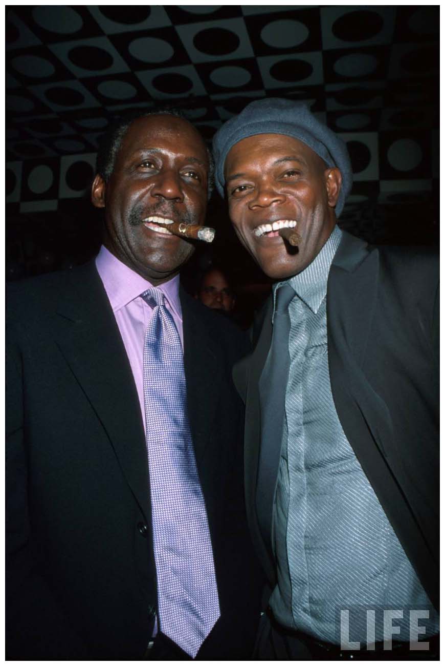 Richard Roundtree smoking a cigarette (or weed)
